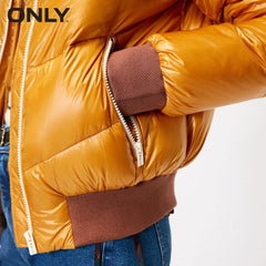 70s Retro Style Slim Fit White Duck Down Stand-up Collar Down Jacket - Retrolistic