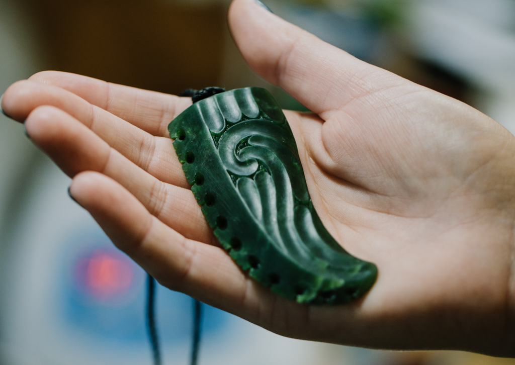 Custom made bespoke pounamu carving