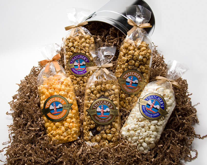 Gourmet Popcorn Gift Baskets for all season — Thatcher's Popcorn