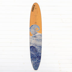 Our most popular wave print longboard growth chart is sure to make a splash in your home!