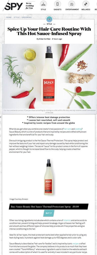 Spice Up Your Hair Care Routine with This Hot Sauce-Infused Spray article in Spy.