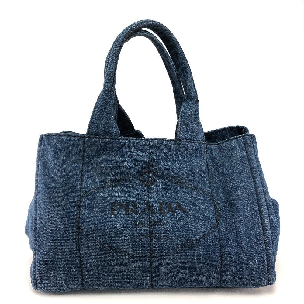 なって プラダ ハンドバッグ レディース トートバッグ カナパ トライアングルロゴ ネイビー PRADA B1877B デニム インディゴ  ゴールド金具 人気：VINTAGE BRAND TOKYO S についての - shineray.com.br