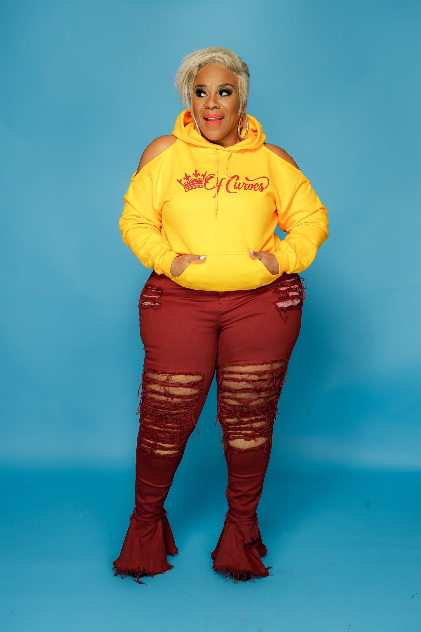 Mustard Queen of Curves Sweatshirt