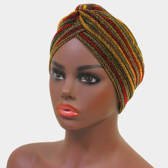 Yellow Multiple Stripe Turban