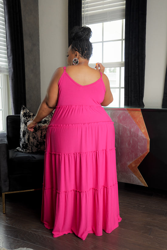 Pink Tiered Dress