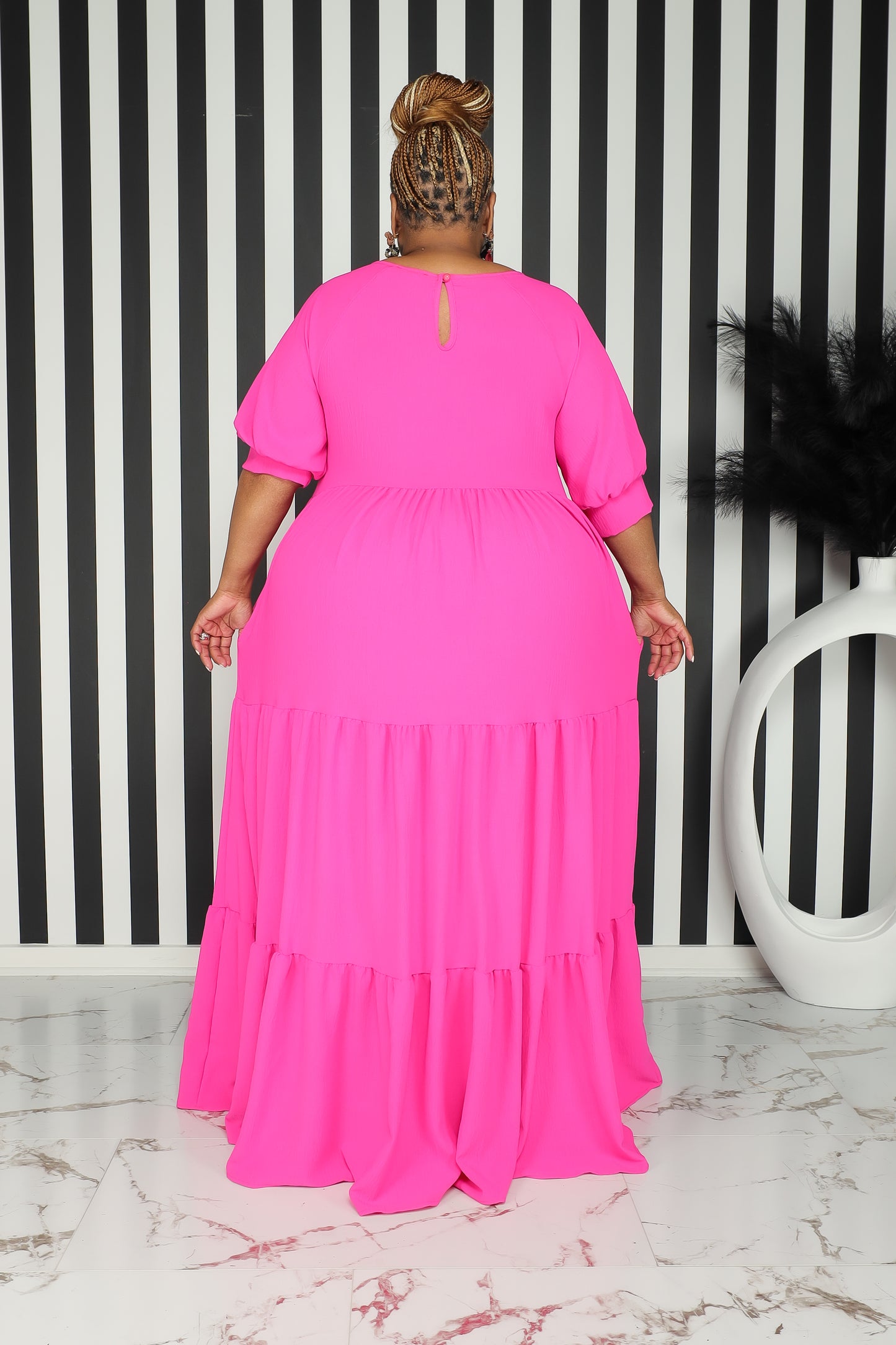 Pink River Flowy Maxi Dress