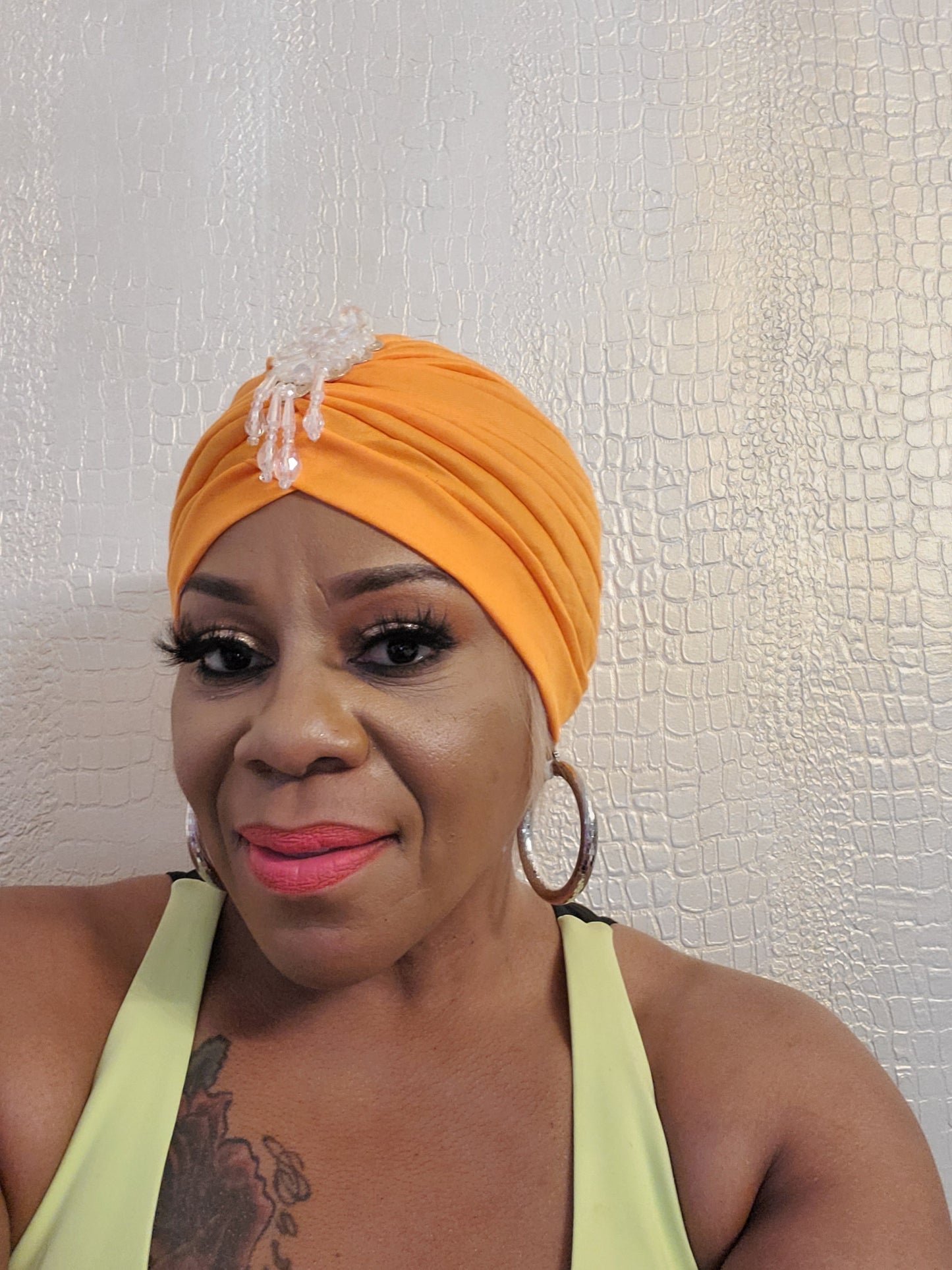 Orange Jewel Turban