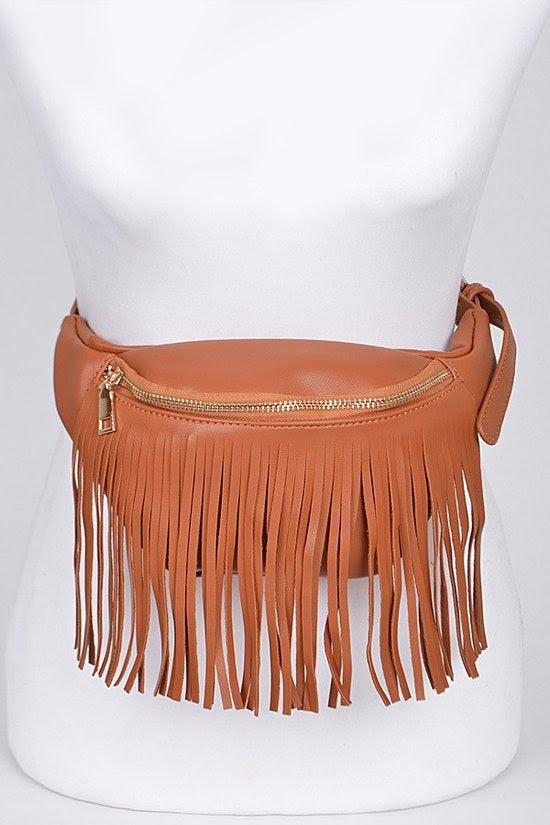 Brown Fringe Fanny Pack