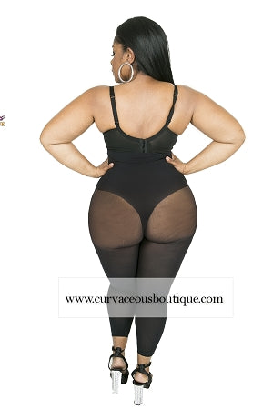 Black Seamless Long High Waist Shaper