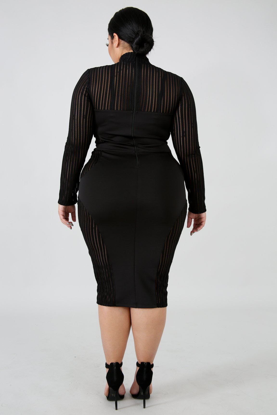 Black Meadow Panel Body-Con Dress