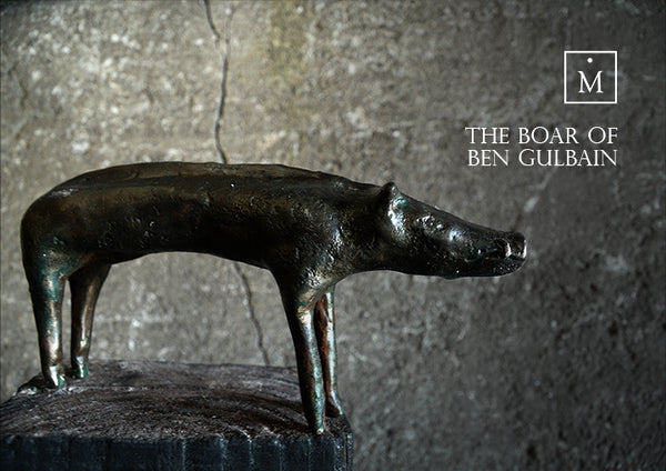 The Boar of Ben Gulbain Bronze Sculpture by Charlie Mallon