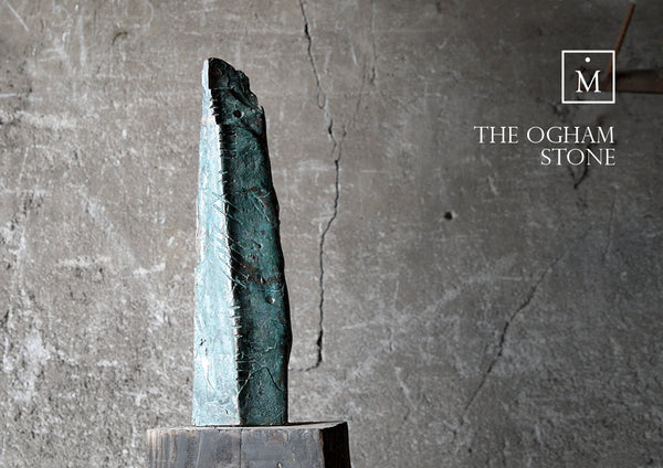 The Ogham Stone - Bronze Sculpture by Charlie Mallon