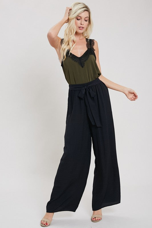 black flowy pants