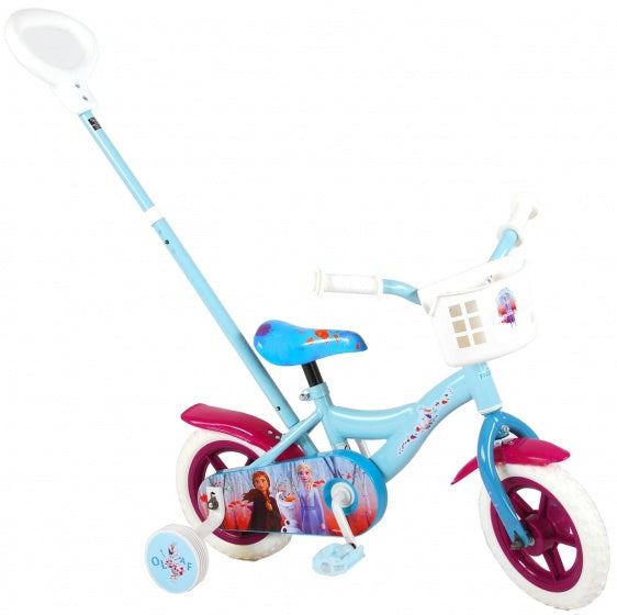 Disney Frozen 10 Zoll 18 cm Mädchen Kinder-Fahrrad Stützräder Schieb-Stange B... 