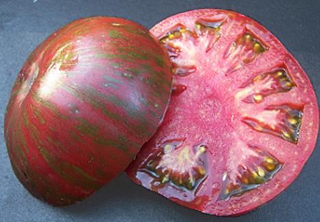 pink half of tomato