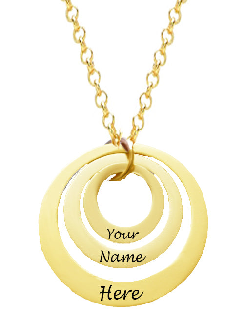 RING PENDANT GOLD PLATED – My Name Chain