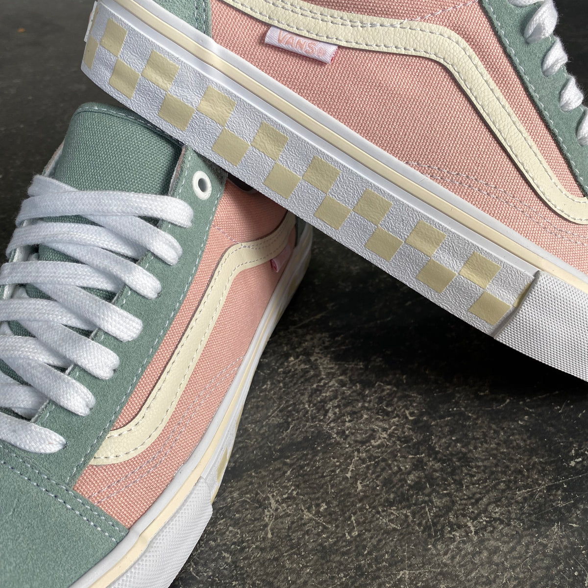 peach color vans