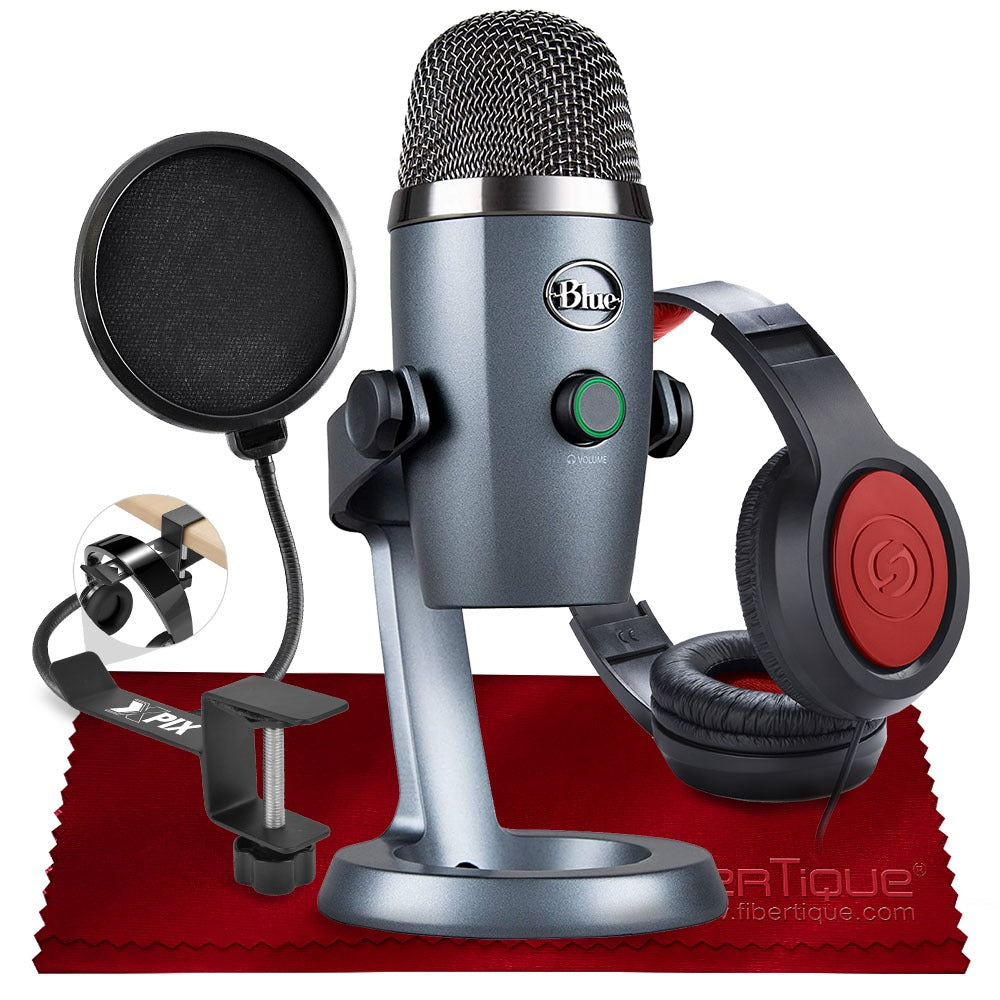 Blue Yeti Nano USB Microphone Condenser (988-000088) for Streaming and  Digital Recording, Includes Effects and Patters Plus a Deluxe Accessories  