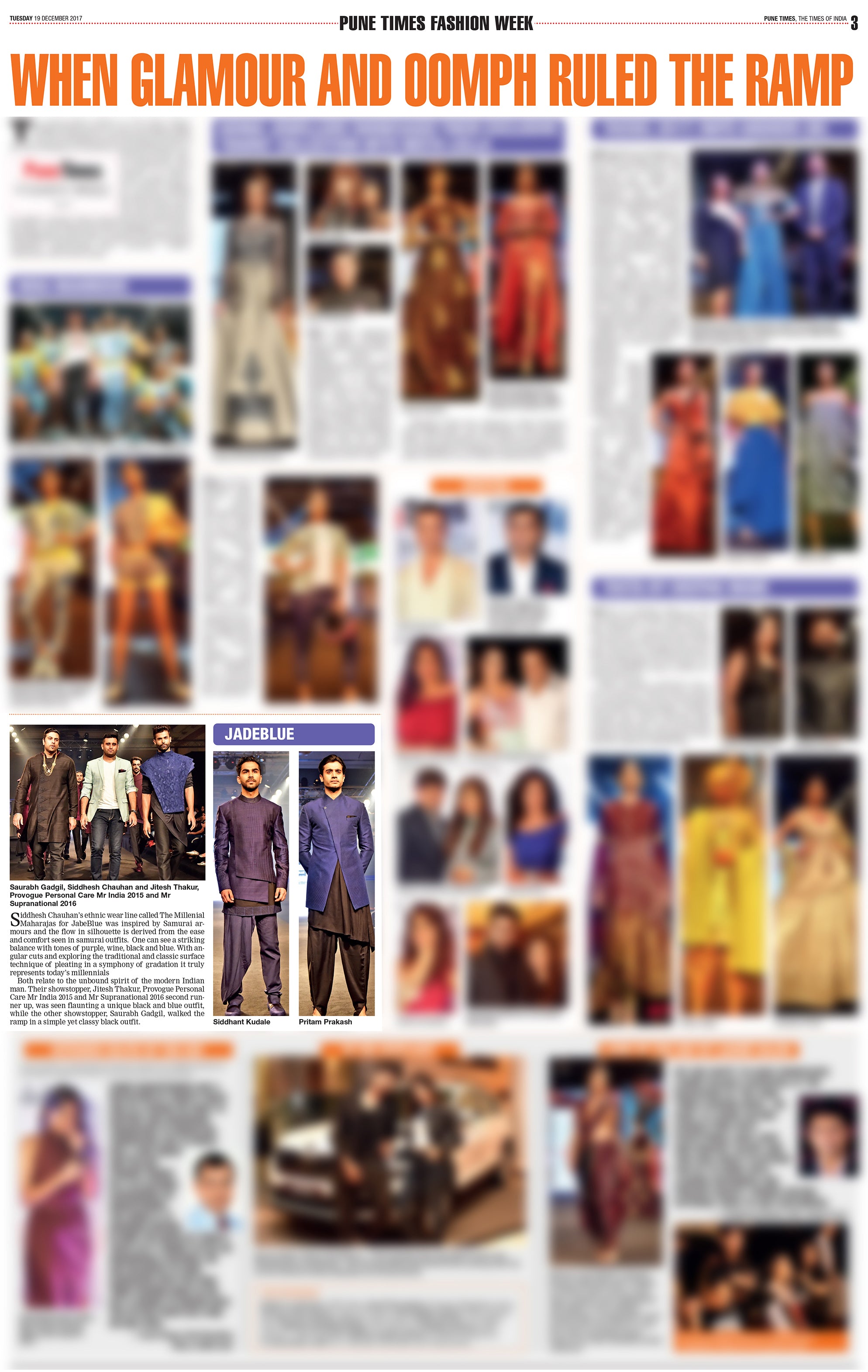 Pune Fashion Week 2017 | Pune Times | Siddhesh Chauhan | JadeBlue