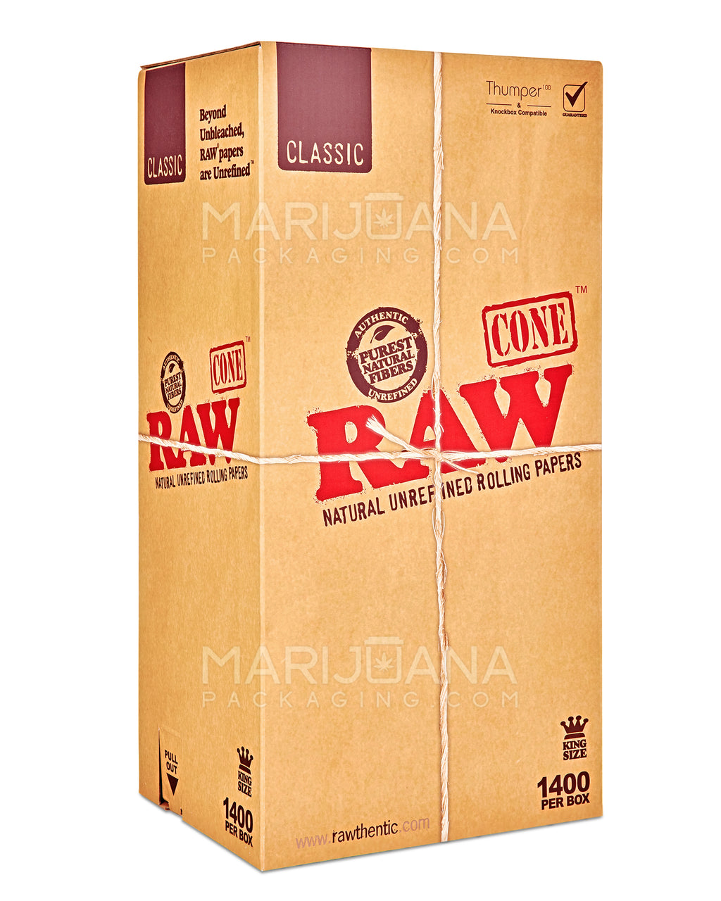 RAW classic king size pre rolled cone with tip 200 pack 