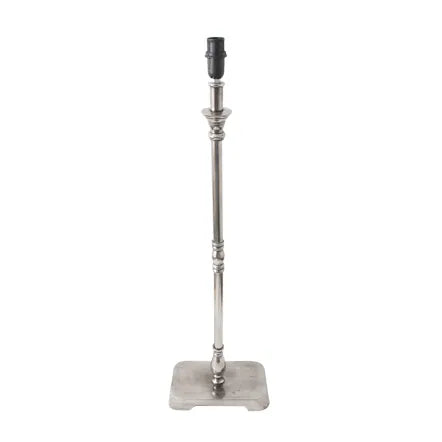 Rectangle Tall Silver Lamp Base