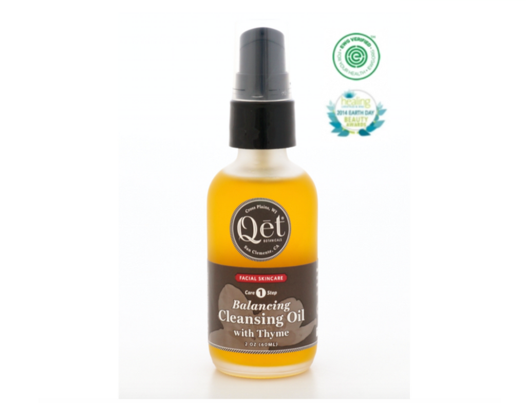 Qēt Botanicals balancing cleansing oil with Thyme