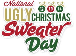 Ugly Christmas Sweater Logo National Day is December 19 2014