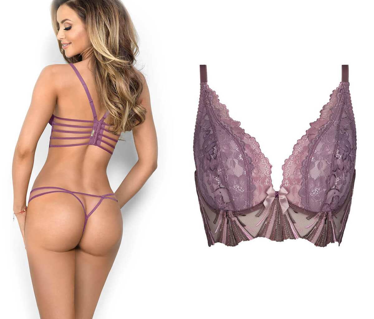 Lilla bustier bh - LAVENDER