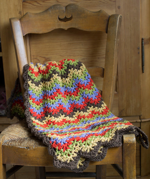 Vintage Crocheted Blanket Pattern Churchmouse Yarns & Teas