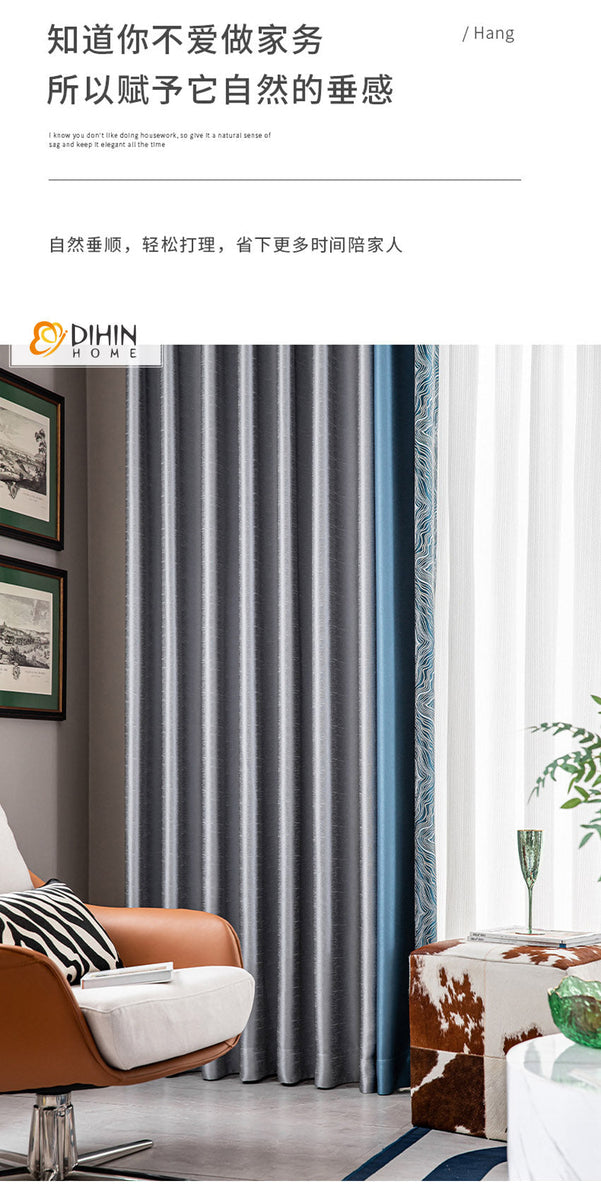 Verbazing Tips Koken Modern Curtain Blackout Grommet Window Curtain for Living Room – DIHINHOME  Home Textile
