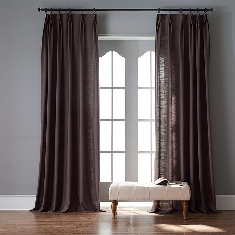 brown curtains