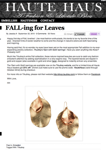 Haute Haus - FALL-ing for Leaves