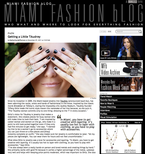 Miami Fashion Blog - Getting a little Taudrey