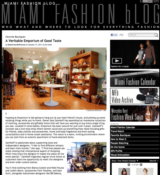 Miami Fashion Blog - A Veritable Emporium of Good Taste
