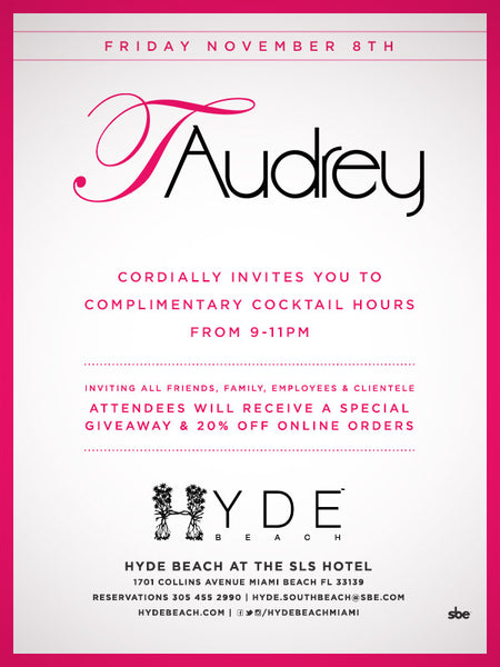 Taudrey cocktail at Hyde/SLS South Beach