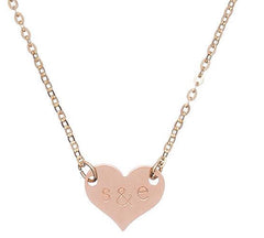 taudrey rose gold petite heart necklace