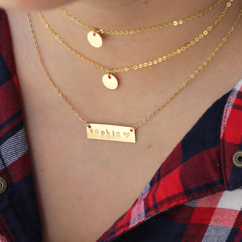 taudrey layering fall pieces double booked choker with autograph nameplate