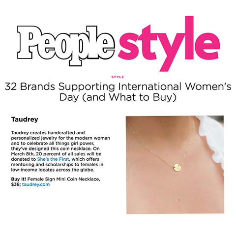 taudrey featured on people magazine online media clip for international womens day