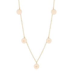taudrey five golden rings short necklace five gold charms