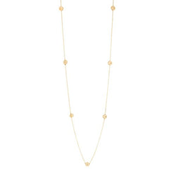 taudrey full circle long style necklace personalized gold charms