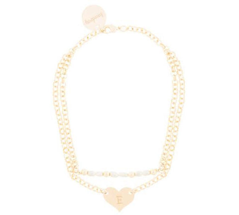 taudrey gold heart pearl bracelet personalized wedding gift moms