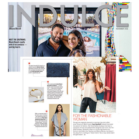 taudrey press clips media coverage indulge magazine miami herald custom bracelet