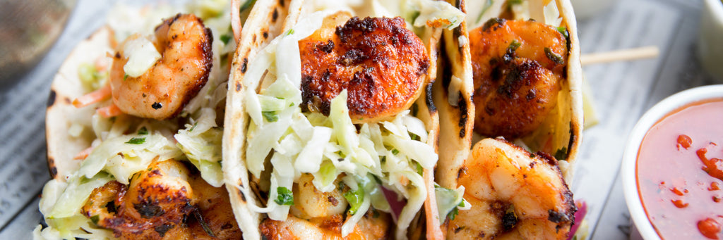 Hot Honey and Lime Shrimp Tacos