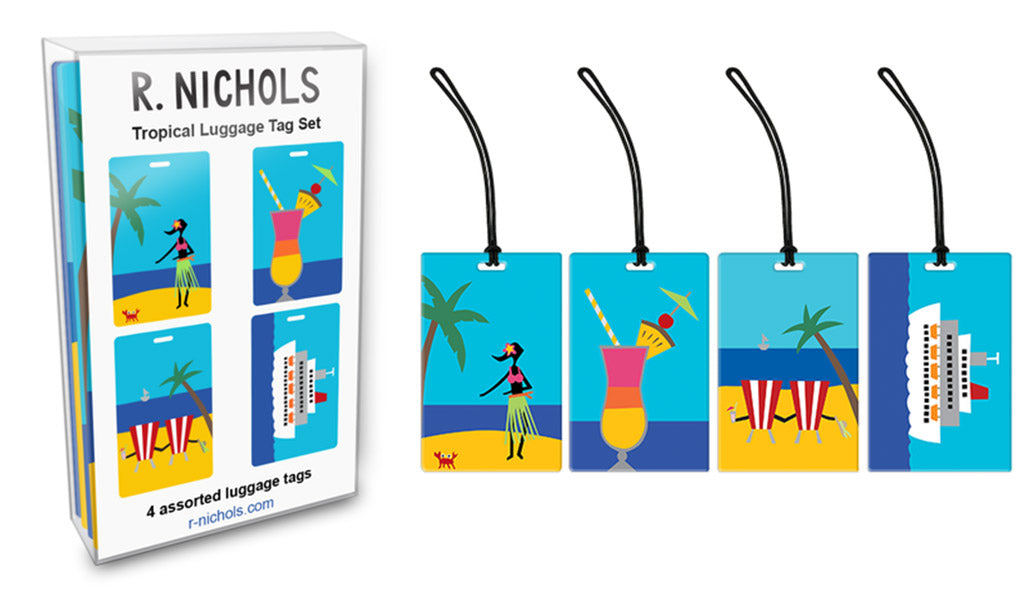 R. Nichols Paradise Luggage Tag Set