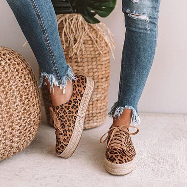 leopard espadrille sneakers