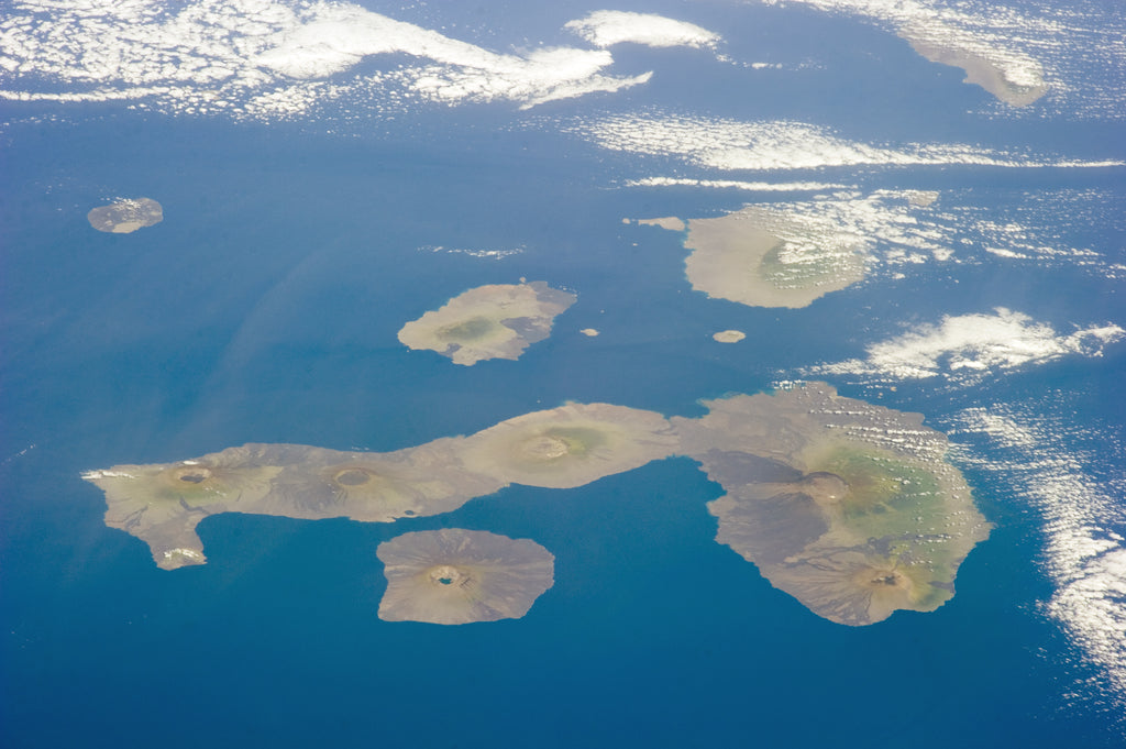 Aerial view of the Galapagos Islands