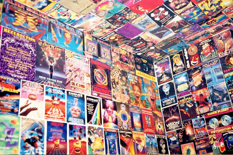 Flyers floor to ceiling 1990's