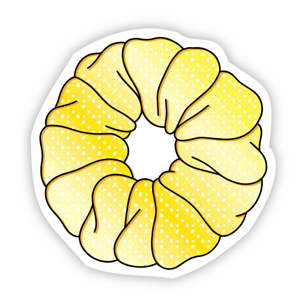 Scrunchie Yellow Aesthetic Sticker Big Moods