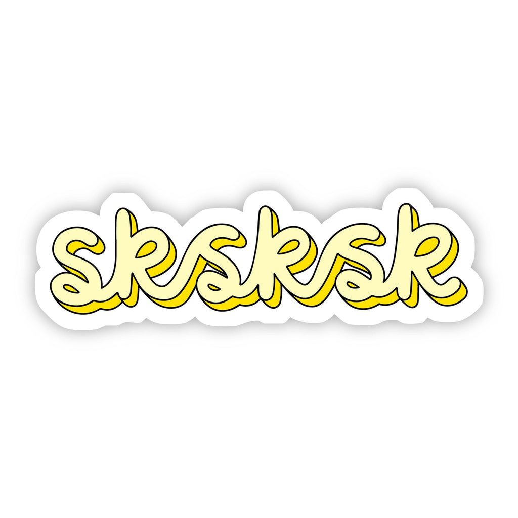 Sksksk Yellow Aesthetic Sticker Big Moods