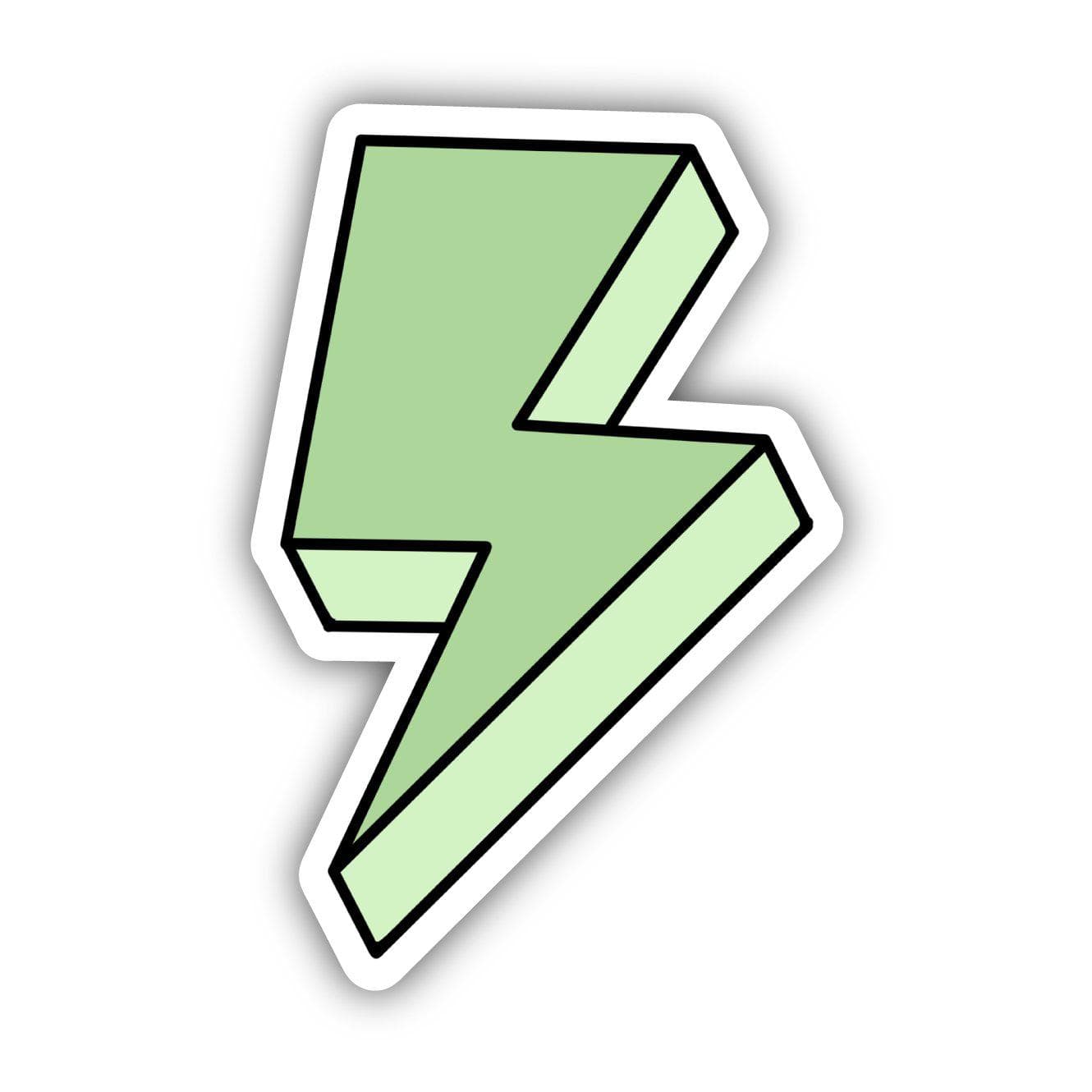Green Lightning Bolt Aesthetic Sticker – Big Moods